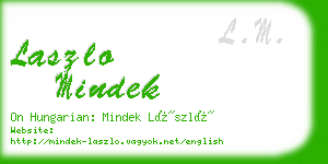 laszlo mindek business card